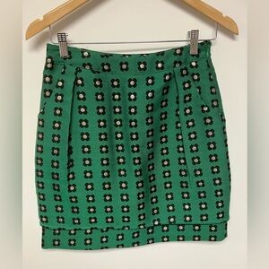 HD in Paris, Emerald, Black and Gold Floral Design skirt, 0.